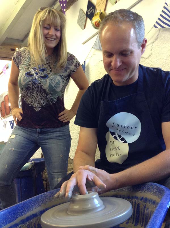 Birthday treat of learning to throw on the Potter's Wheel at Eastnor Pottery