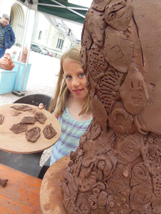 add to the ceramic dinosaur head at Eastnor Castle with Eastnor Pottery