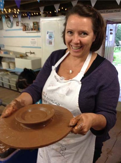 Learning great skills at Eastnor Pottery one day workshop