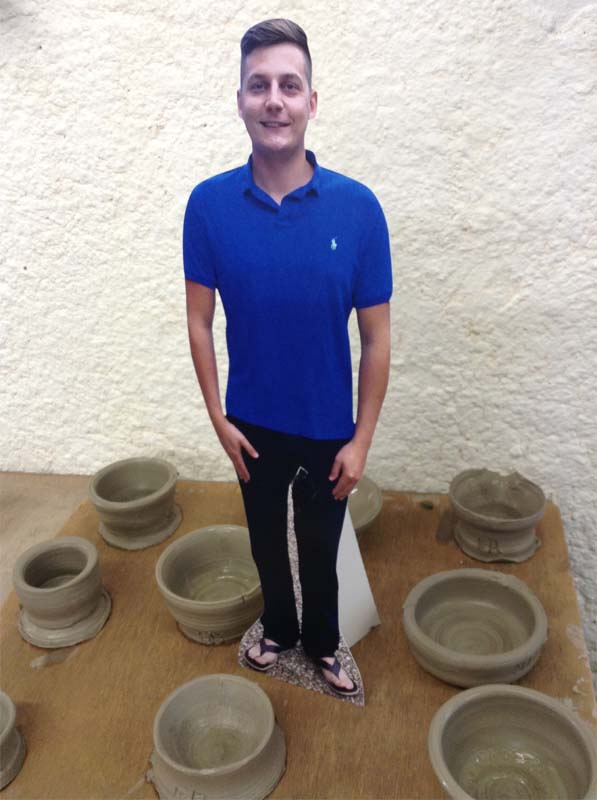 Supporting the hens on their pottery themed hen party