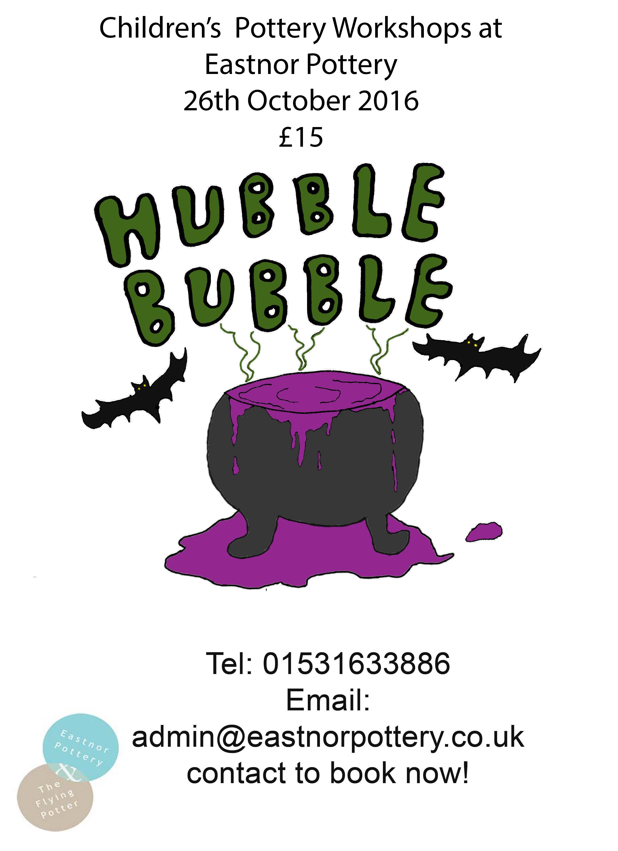 Children's October Halfterm Pottery Session Poster
