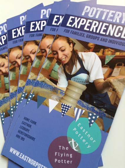 Pottery experience voucher designed by Reeves Design 2017