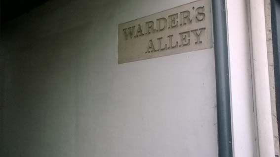 Blank wall in Tewkesbury ready for a ceramic wall panel made by Alderman Knight School and Eastnor Pottery