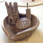 clay mcdonalds made by child at eastnor pottery & the flying potter