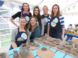 pottery wheel hen party activity in herefordshire
