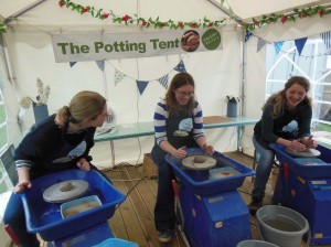 Potter's wheel hen party on the eastnor castle estate herefordshire